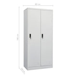 Wardrobe Light Gray 31.5"x19.7"x70.9" Steel