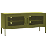 TV Cabinet Olive Green 41.3"x13.8"x19.7" Steel