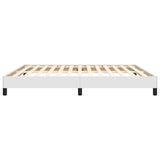 Bed Frame White 76"x79.9" King Faux Leather