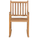 Rocking Chair with Green Cushion Solid Teak Wood