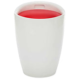 Storage Stool White and Red Faux Leather