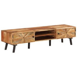 TV Cabinet 57.1"x13.8"x13.8" Solid Acacia Wood