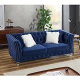 Solid Color Tufted Sofa for Living Room