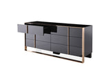 Nova Domus Cartier Modern Black & Rosegold Dresser