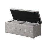 1 Piece Rectangular Storage Ottoman Short velvet with 2 Set Ottomans