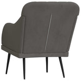 Armchair Dark Gray 24.8"x29.9"x31.5" Velvet