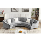 Velvet Curved Oversize Sofa for Living Room