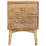 Bedside Cabinet 15.7"x13.8"x21.7" Solid Mango Wood