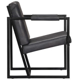 Armchair Gray Real Leather