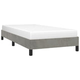 Bed Frame Light Gray 39.4"x74.8" Twin Velvet