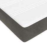 Pocket Spring Bed Mattress Dark Gray 76"x79.9"x7.9" King Velvet