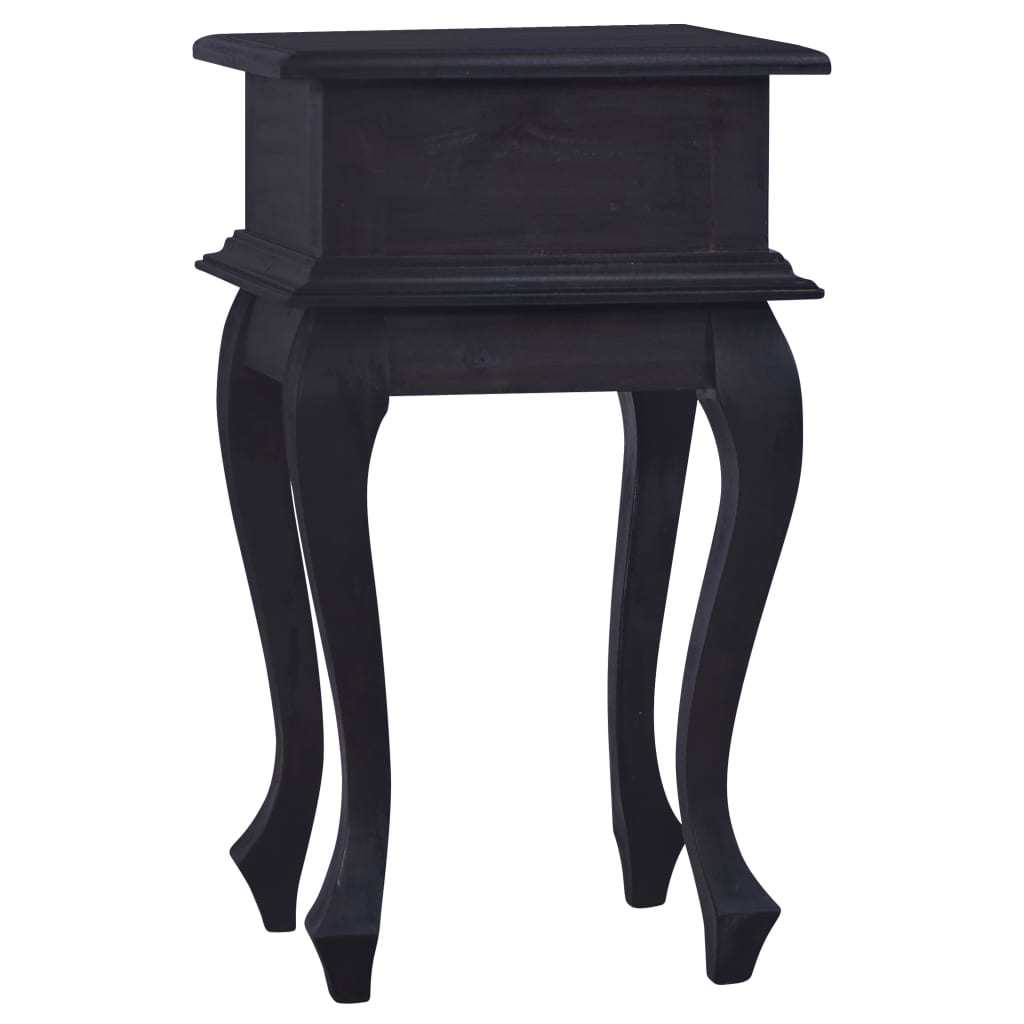 Bedside Table Light Black Coffee 13.8"x11.8"x23.6" Solid Mahogany Wood