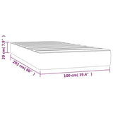 Pocket Spring Bed Mattress Light Gray 39.4"x79.9"x7.9" Twin XL Fabric