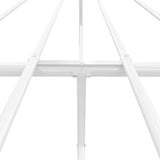 Metal Bed Frame with Headboard White 72"x83.9"