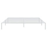 Metal Bed Frame White 76"x79.9"