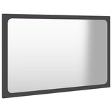 Bathroom Mirror Gray 23.6"x0.6"x14.6" Engineered Wood