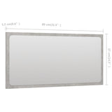 Bathroom Mirror Concrete Gray 31.5"x0.6"x14.6" Engineered Wood