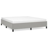 Bed Frame Light Gray 76"x79.9" King Fabric