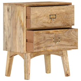 Bedside Cabinet 15.7"x13.8"x21.7" Solid Mango Wood