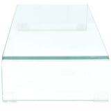 TV Stand / Monitor Riser Glass Clear 27.6"x11.8"x5.1"