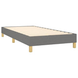 Box Spring Bed with Mattress Dark Gray 39.4"x74.8" Twin Fabric