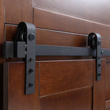 3.3 FT REAL Mini Black Carbon Steel Sliding Barn Door Hardware For Kitchen Bathroom Cabinet