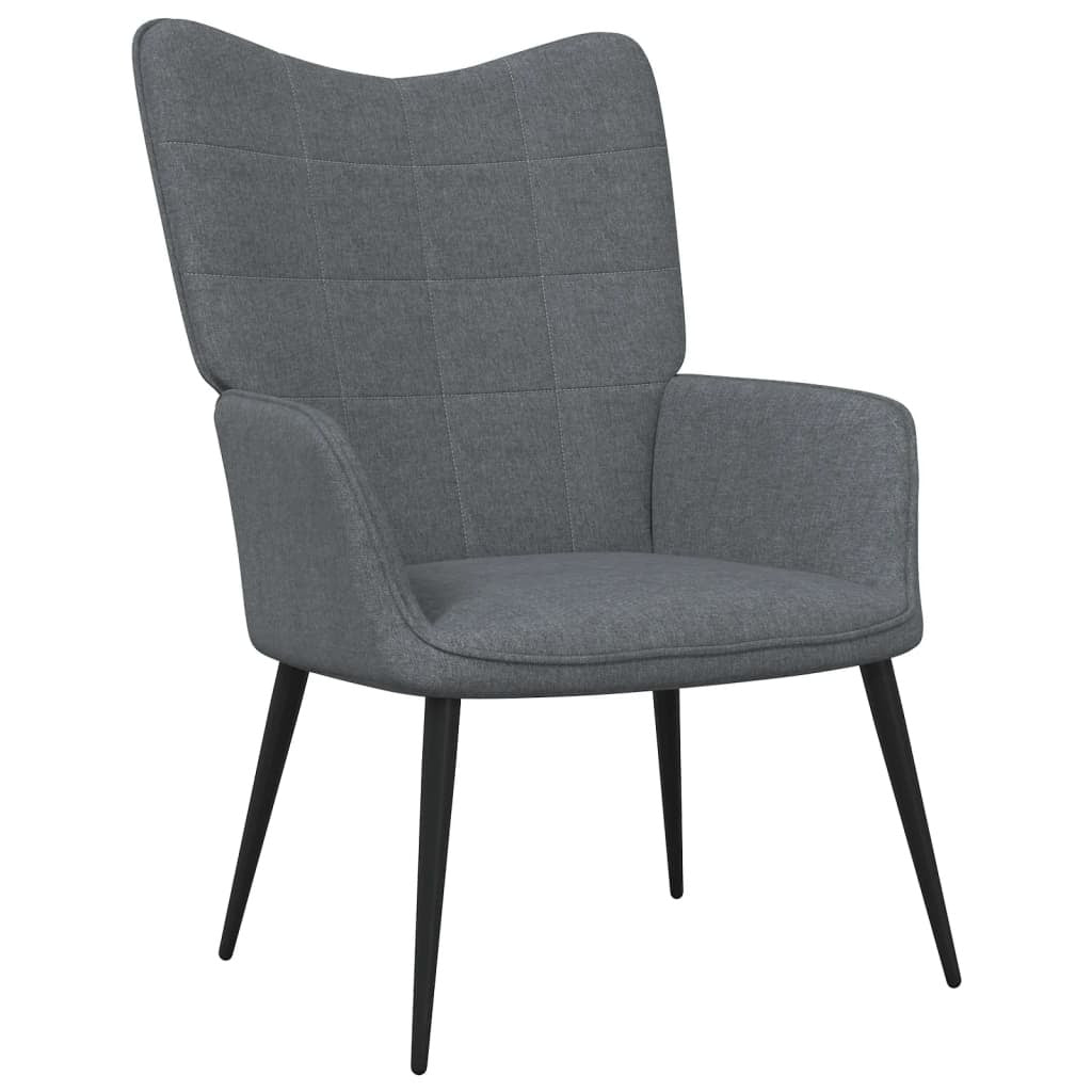 Relaxing Chair Dark Gray Fabric