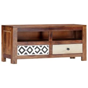 TV Cabinet 35.4"x11.8"x15.7" Solid Sheesham Wood