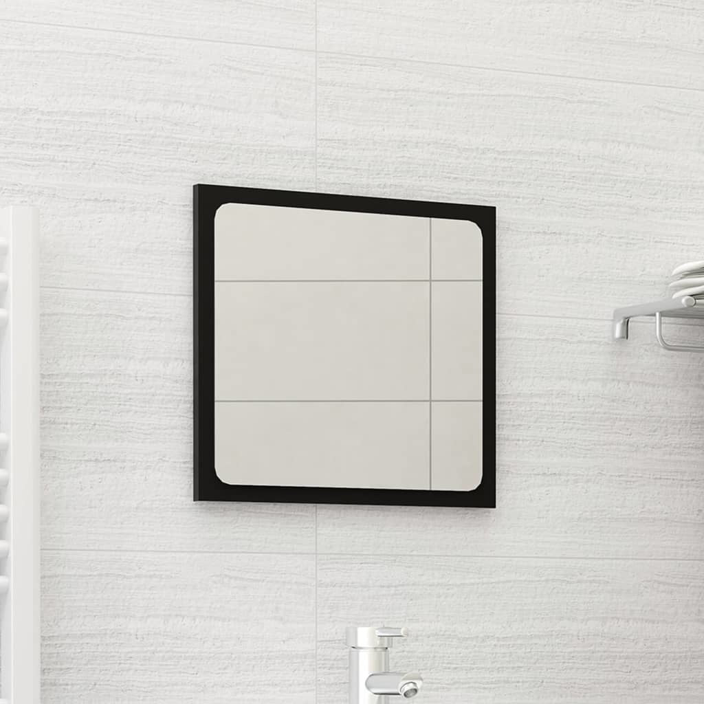 Bathroom Mirror Black 15.7"x0.6"x14.6" Engineered Wood