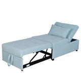 Folding Ottoman Sofa Bed Green