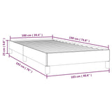 Bed Frame White 39.4"x74.8" Twin Faux Leather