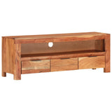 TV Cabinet 43.3"x11.8"x15.7" Solid Acacia Wood