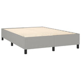 Box Spring Bed with Mattress Light Gray 59.8"x79.9" Queen Fabric