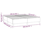 Box Spring Bed Frame Dark Gray 72"x83.9" California King Velvet