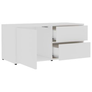 TV Cabinet White 31.5"x13.4"x14.2" Engineered Wood