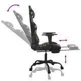 Gaming Chair with Footrest Black and Camouflage Faux Leather