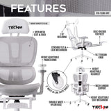 Techni Sport AIRFLEX2.0 White Mesh Gaming Chair