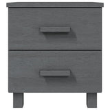 Bedside Cabinets 2 pcs Dark Gray 15.7"x13.8"x17.5" Solid Pinewood