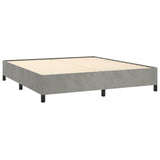 Bed Frame Light Gray 76"x79.9" King Velvet