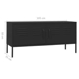 TV Cabinet Black 41.3"x13.8"x19.7" Steel