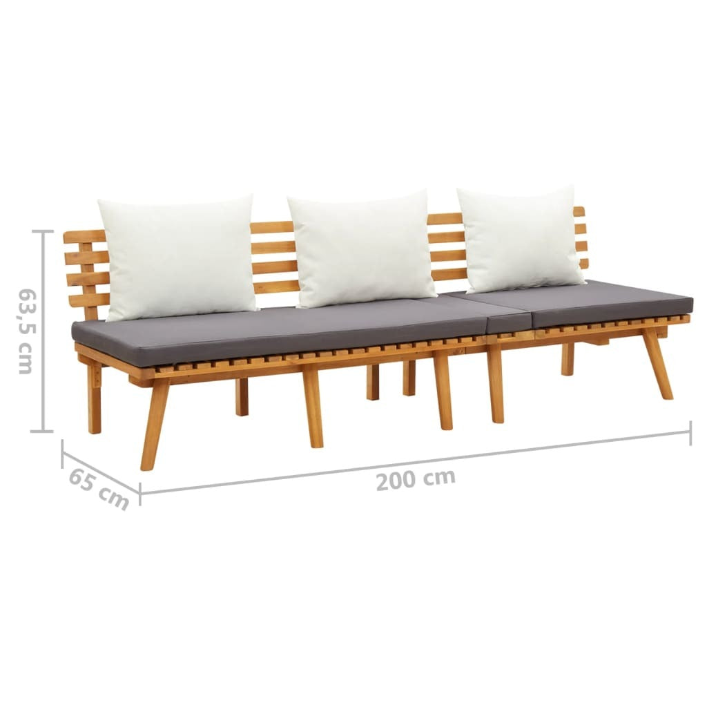 Garden Day Bed 78.7"x25.6" Solid Wood Acacia