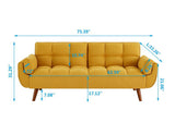 New Design Velvet Sofa Furniture Adjustable Backrest Easily Assembles Loveseat