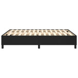 Box Spring Bed Frame Black 53.9"x74.8" Faux Leather