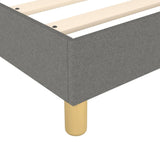 Box Spring Bed Frame Dark Gray 39.4"x74.8" Twin Fabric