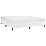 Bed Frame White 72"x83.9" California King Faux Leather