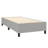Box Spring Bed with Mattress Light Gray 39.4"x74.8" Twin Fabric