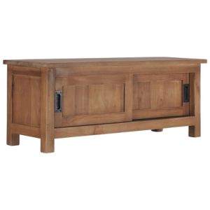 TV Cabinet 35.4"x11.8"x13.8" Solid Teak Wood