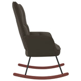 Rocking Chair Dark Gray Velvet