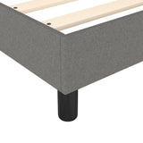 Box Spring Bed Frame Dark Gray 39.4"x74.8" Twin Fabric