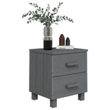 Bedside Cabinets 2 pcs Dark Gray 15.7"x13.8"x17.5" Solid Pinewood